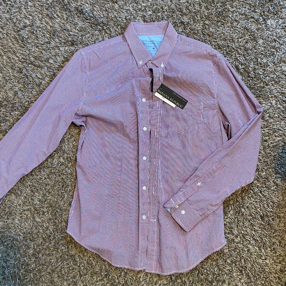 Banana Republic Luxe Poplin button down shirt NWT